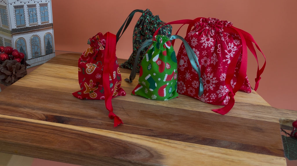 Christmas Drawstring Giftbags