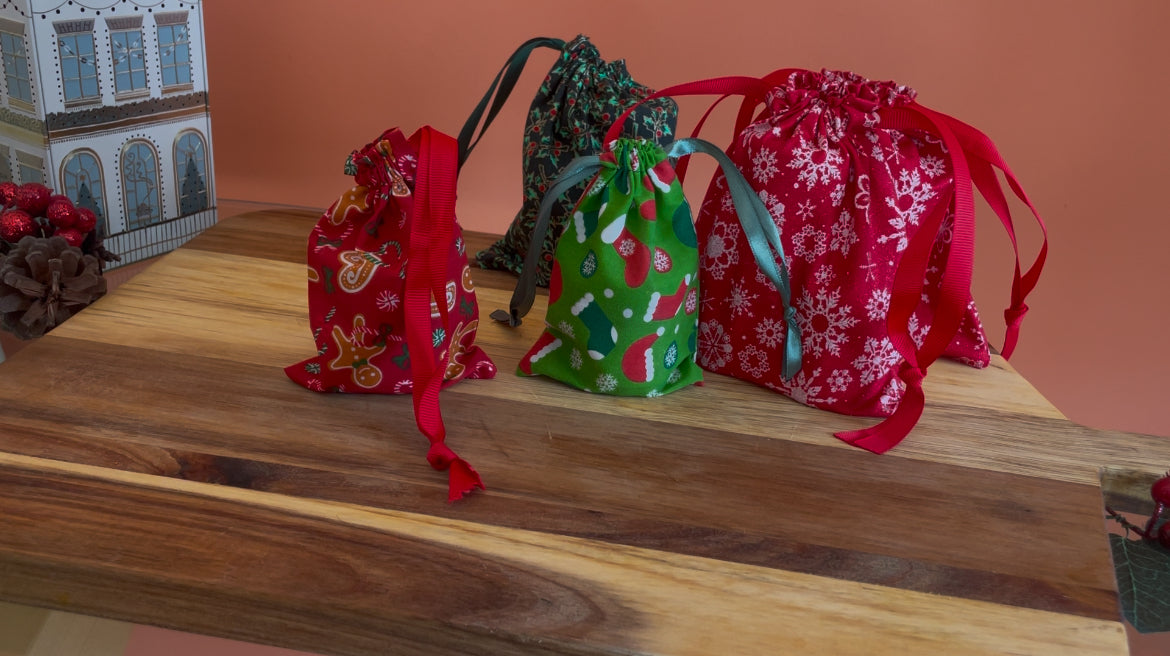 Christmas Drawstring Giftbags